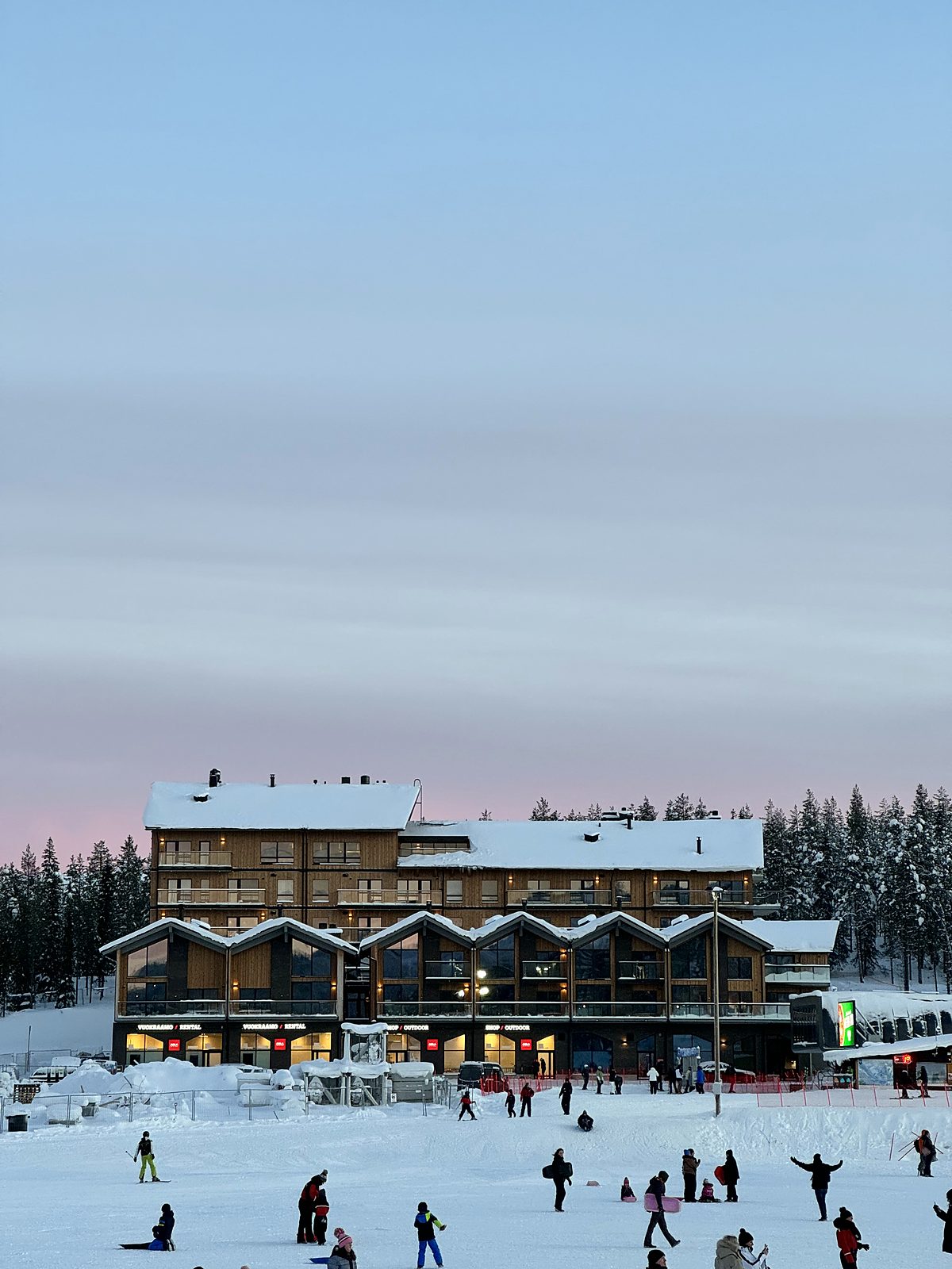 The Cranberry building, seen from the slope